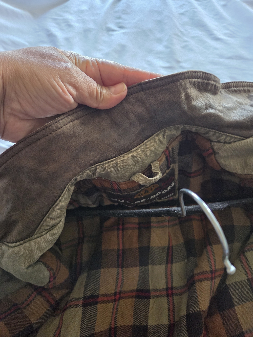 GAP | Vintage Out Of Door Olive Field Jacket with Brown Leather Collar - Picture 6 of 9